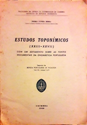 Imagem de Estudos toponimicos (XXIII - XXVII) com um aditamento sobre as fontes documentais da onomástica Portuguesa 